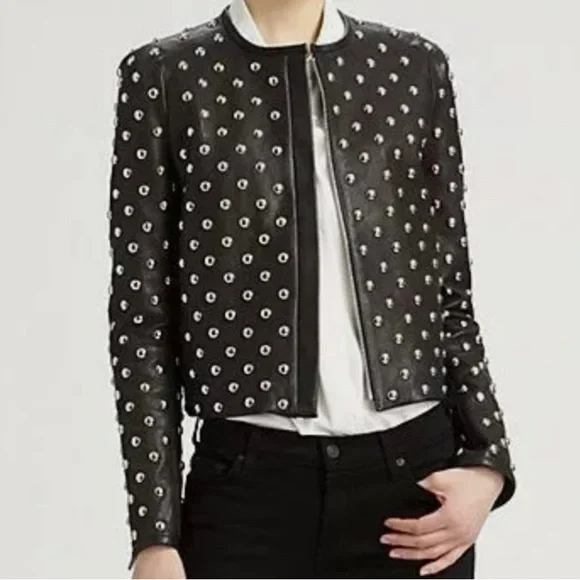 Diane von furstenberg leather jacket 2